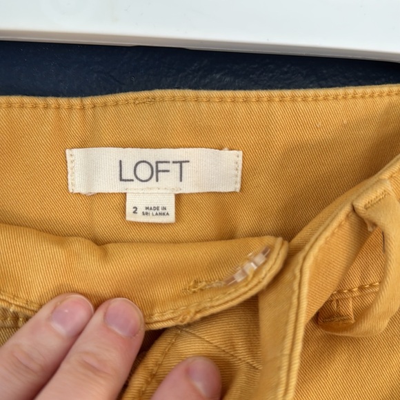 Loft size 2 Yellow cropped chinos with detailing - Picture 6 of 9